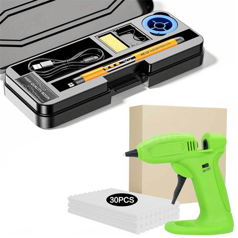 Heat Gun Small - Cordless Hot Glue Gun (Fast-Heat, Portable).