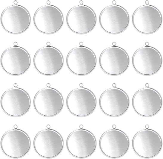 20 Pieces Stainless Steel Roun - Crafting Resin のレビューと価格