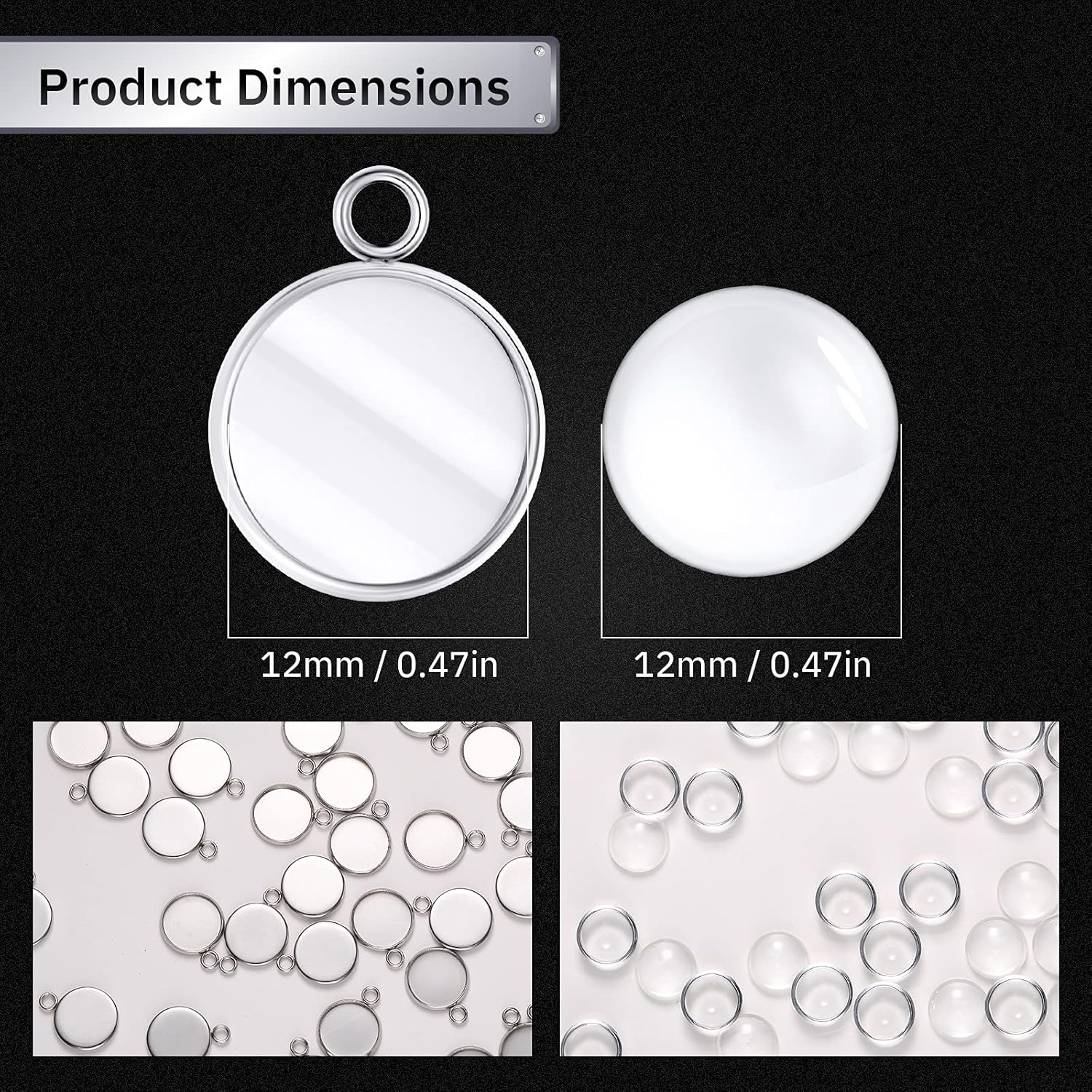 20 Pieces Stainless Steel Roun - Crafting Resin のレビューと価格