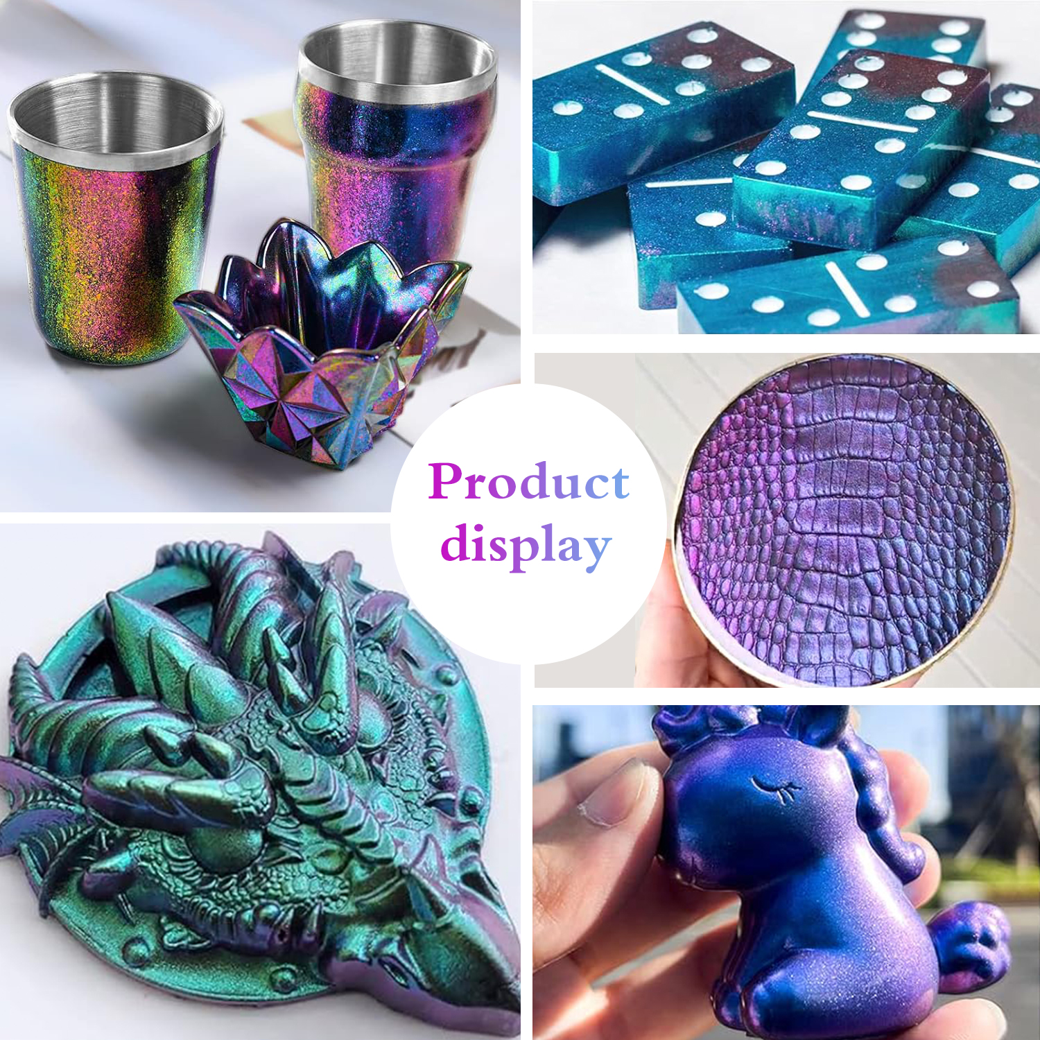 1 Set Chameleon Powder Nail Ch - Resin Glitter Pack のレビューと価格