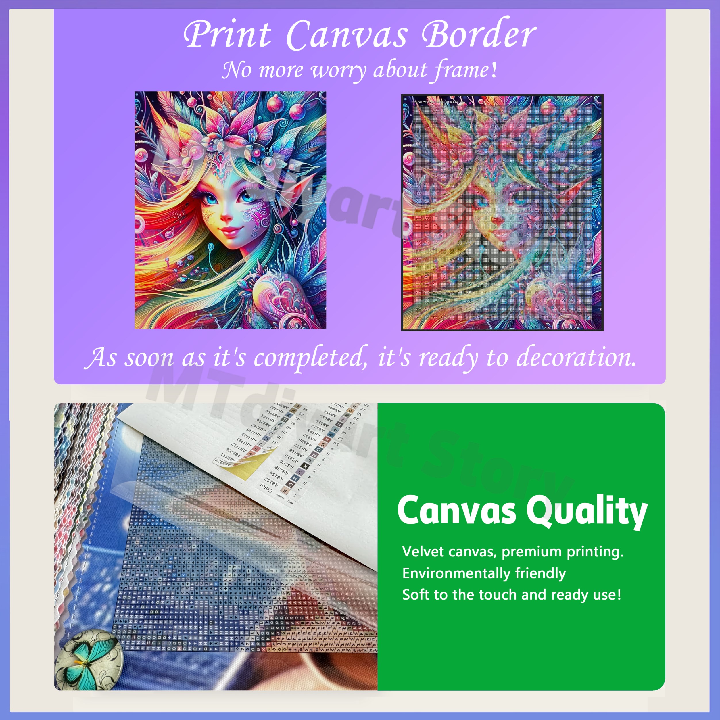 Printed Canvas Border Symbol S - Resin Craft Workshop のレビューと価格
