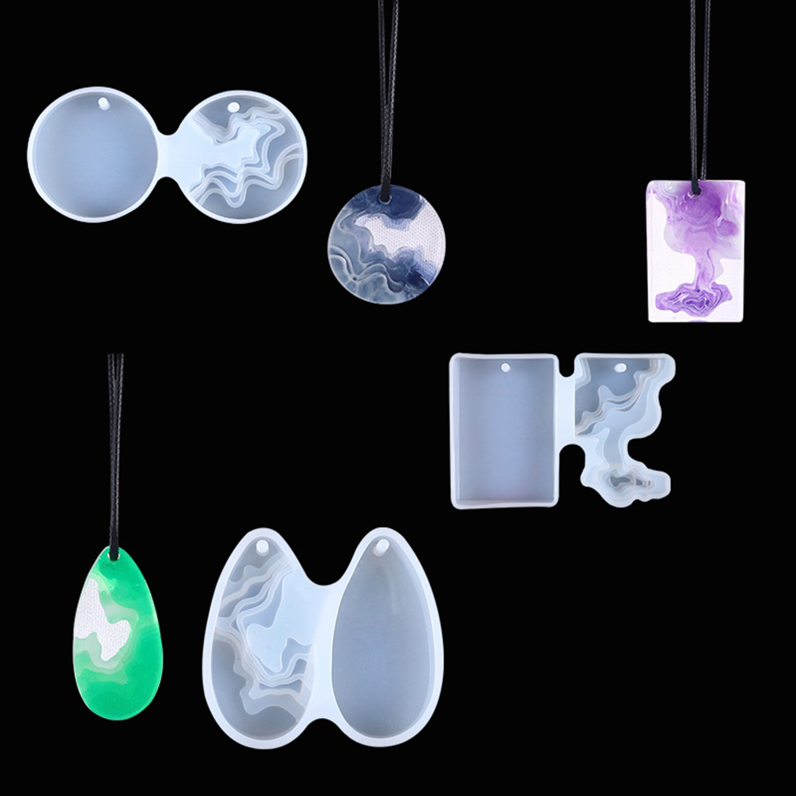 3pcs DIY Crystal Mold Set Roun - Geode Mold Silicone のレビューと価格