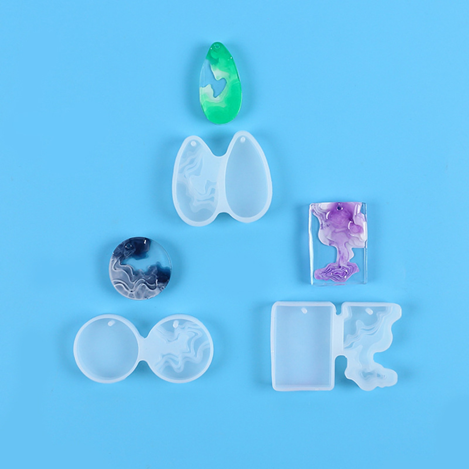 3pcs DIY Crystal Mold Set Roun - Geode Mold Silicone のレビューと価格