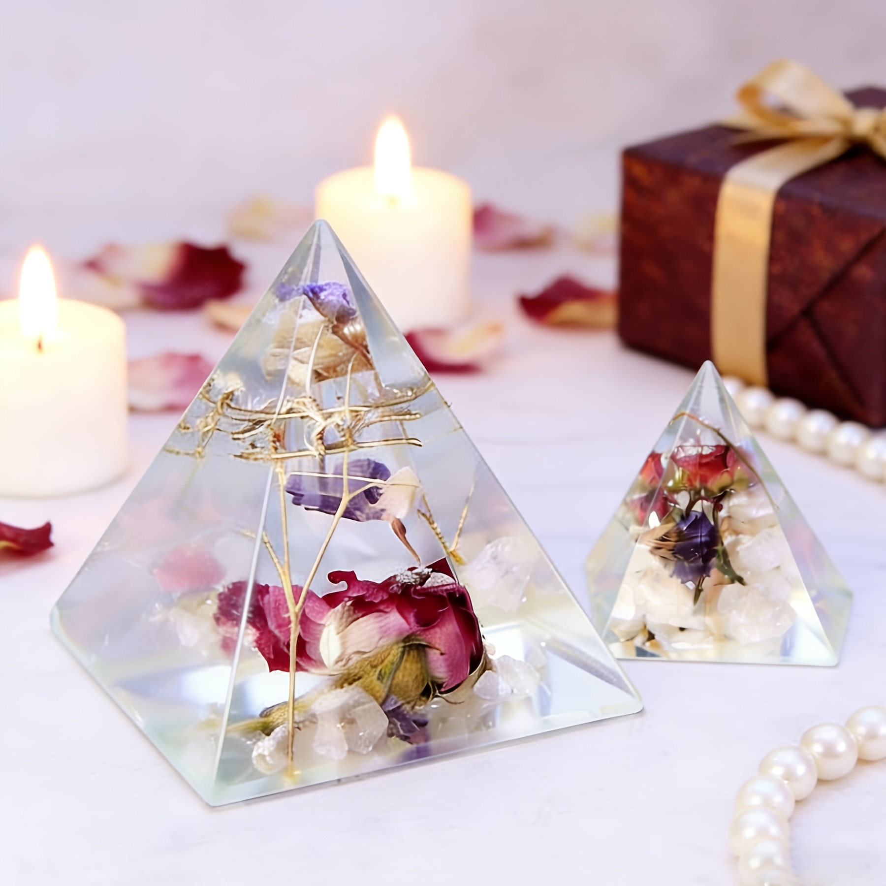 5pc - Pyramid Resin Molds of V - Resin Jewelry Kit のレビューと価格