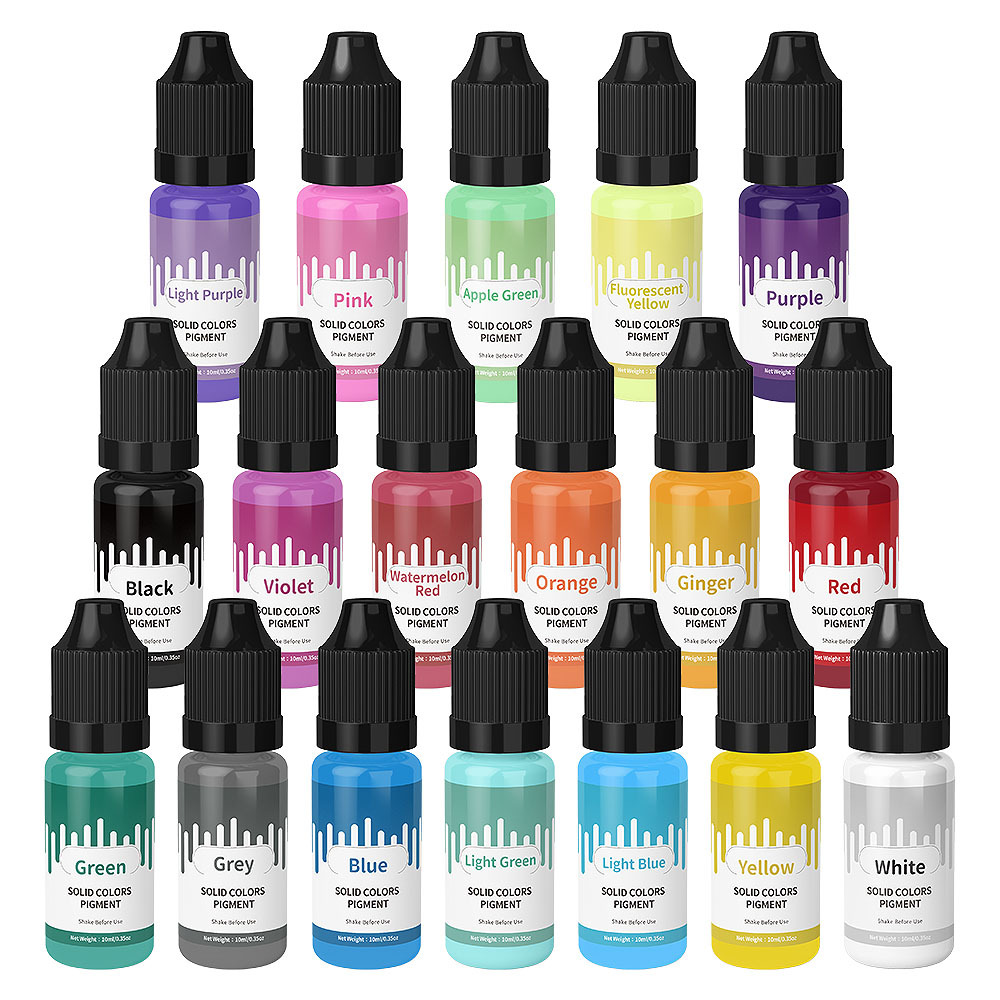 18Colors 10ml Macaron Solid Pa - Resin Pigment Set のレビューと価格