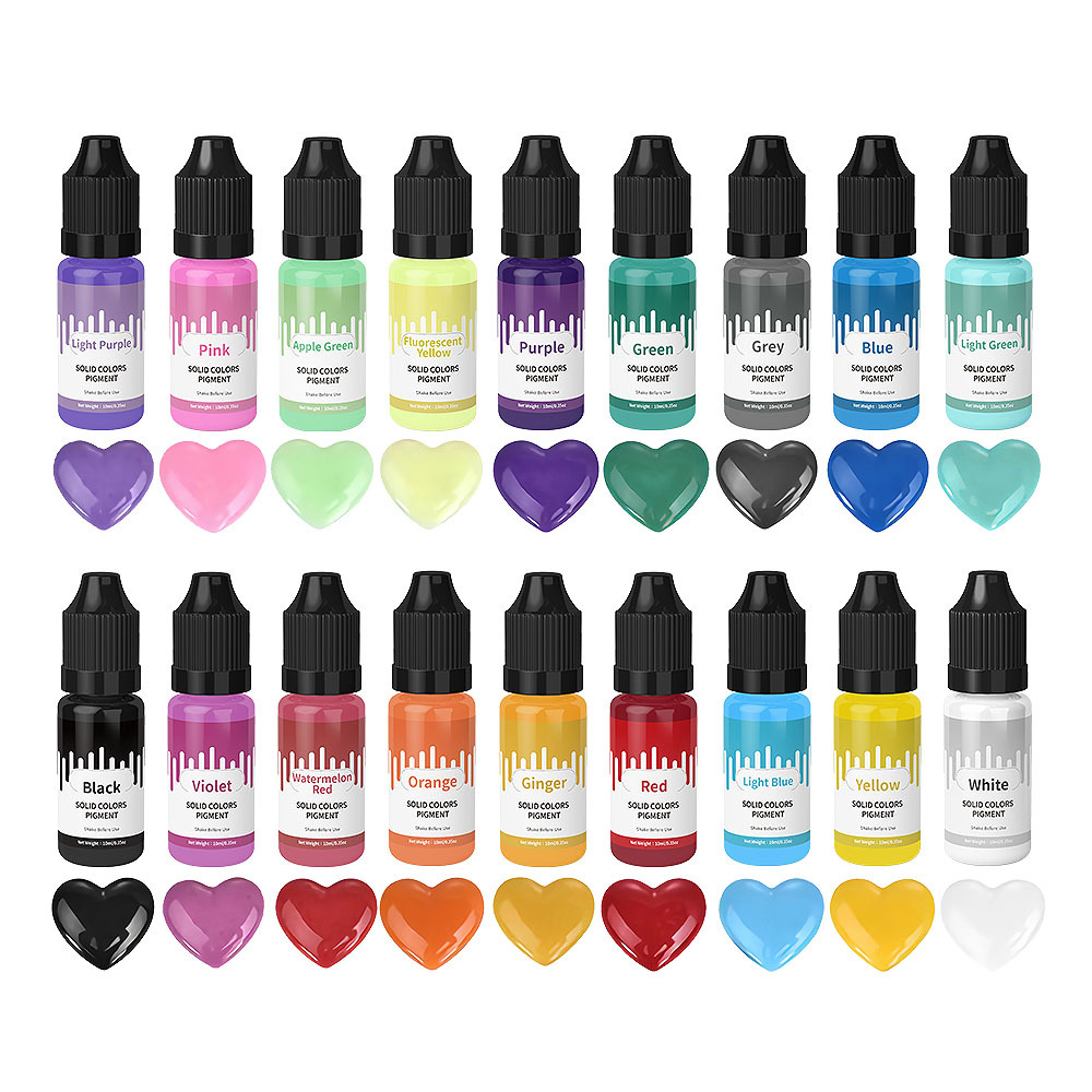18Colors 10ml Macaron Solid Pa - Resin Pigment Set のレビューと価格
