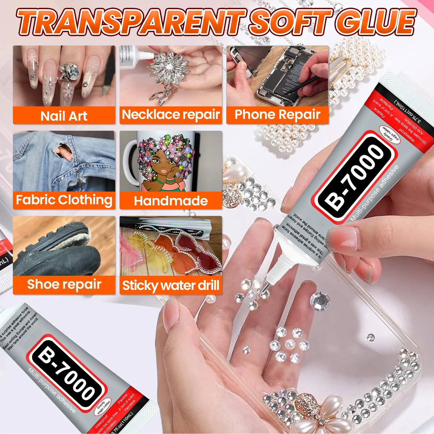 1-10Pcs B-7000 Super Glue Lool - Resin Craft Material のレビューと価格