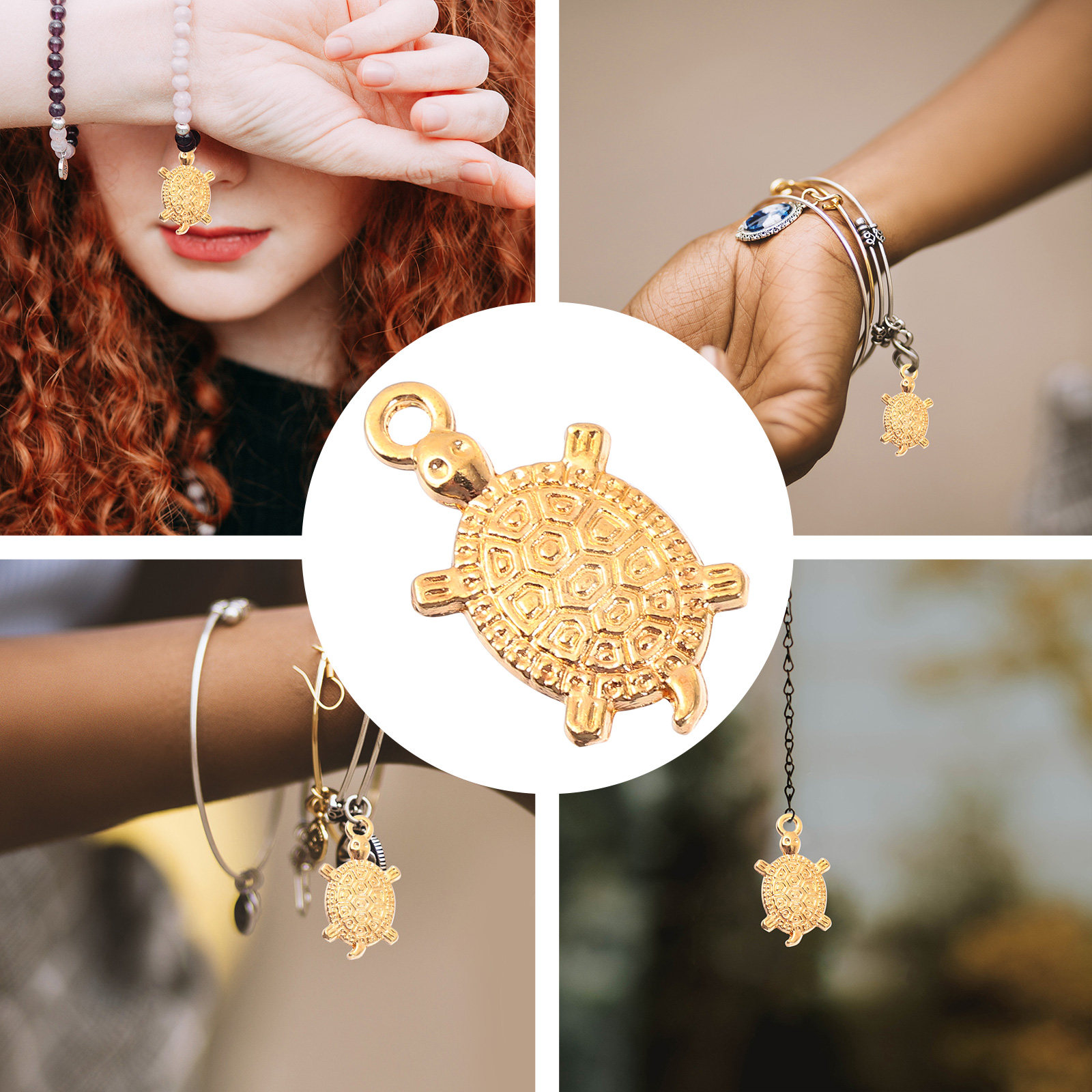 100Pcs Alloy Golden Tortoise O - Resin Craft Material のレビューと価格