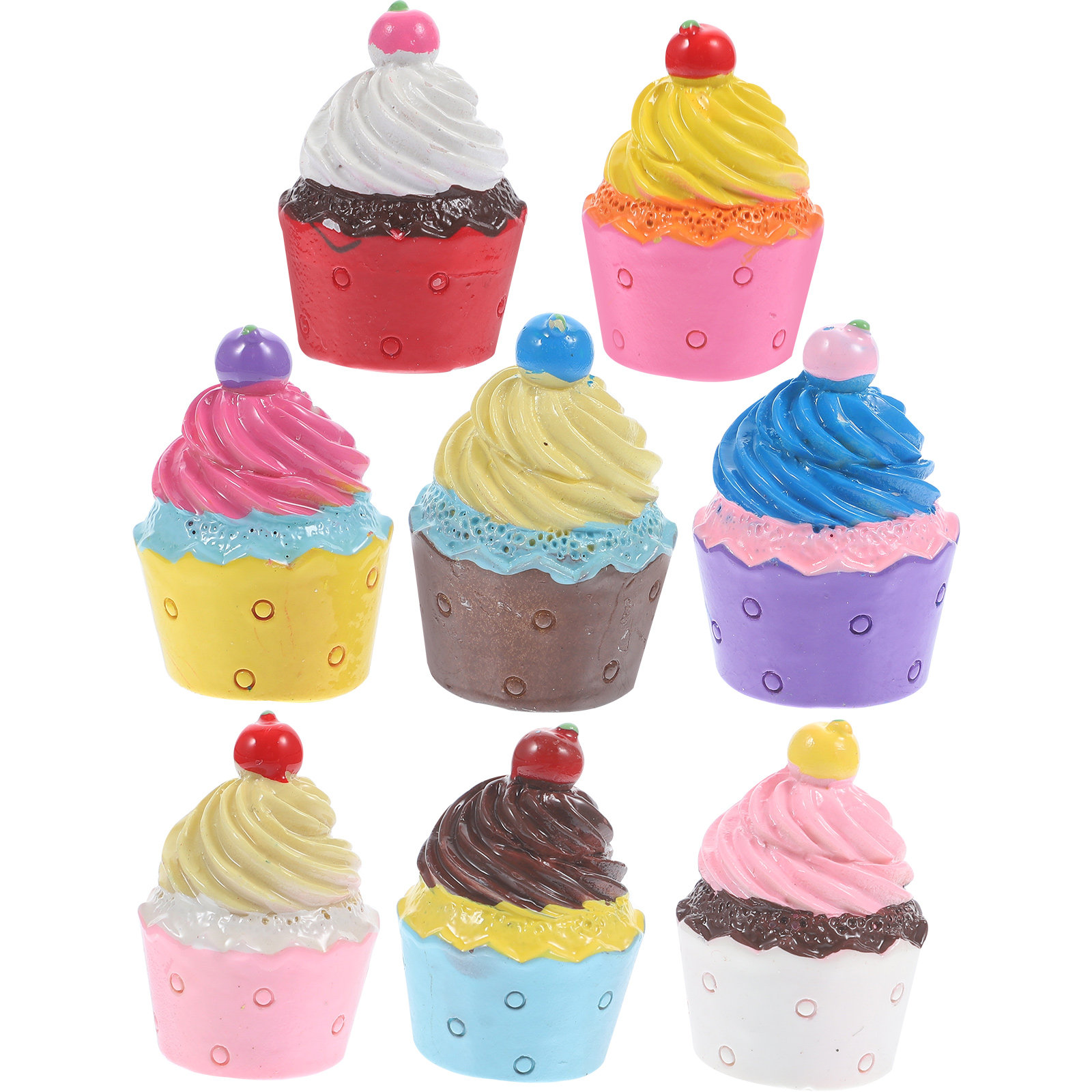 8Pcs Resin Mini Cupcake Keycha - Crafting Resin のレビューと価格