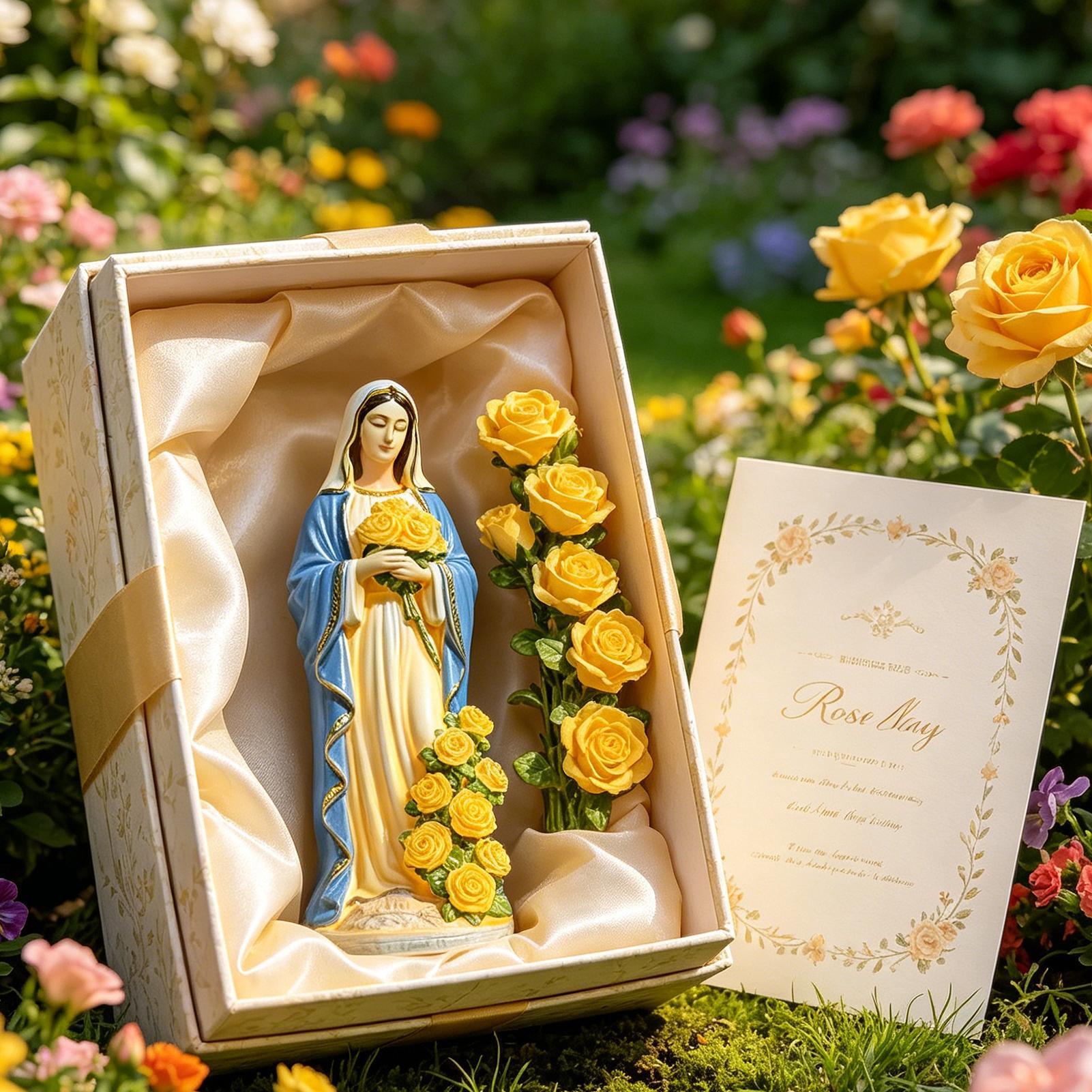 Virgin Mary Solar Statue Garde - Crafting Resin のレビューと価格