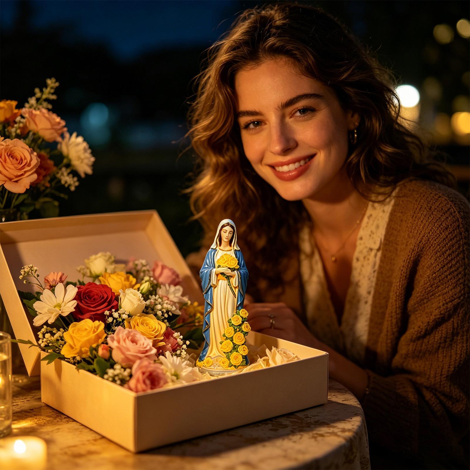 Virgin Mary Solar Statue Garde - Crafting Resin のレビューと価格
