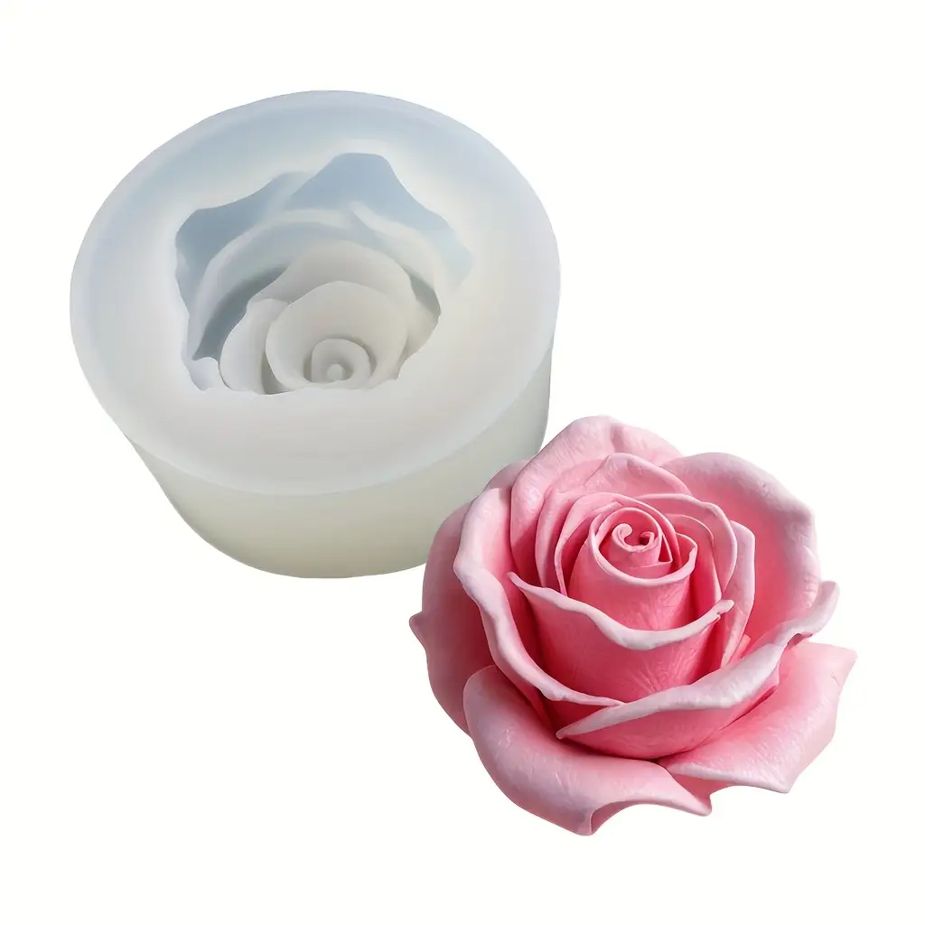 1 Rose Silicone Candle Mold -  - Flower Preservation Resin のレビューと価格