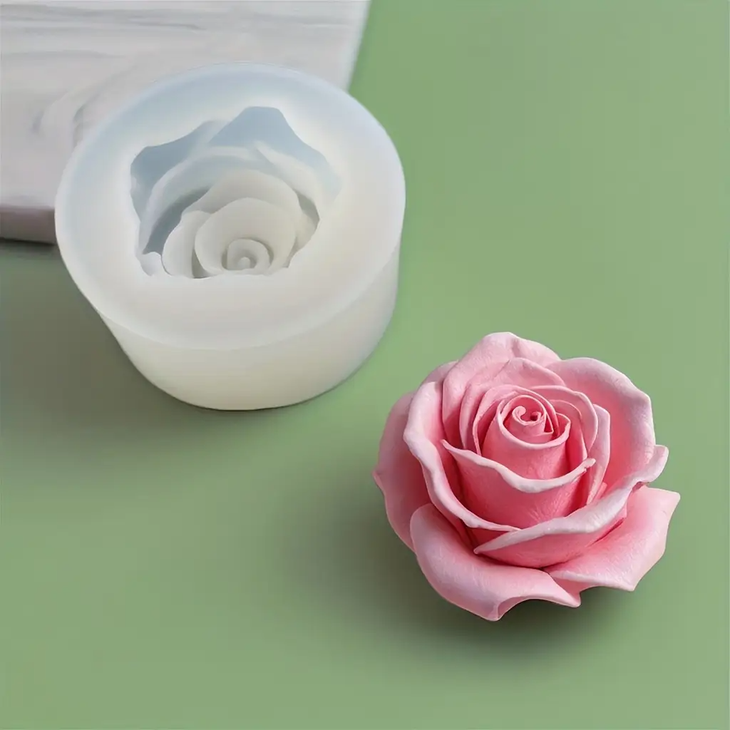 1 Rose Silicone Candle Mold -  - Flower Preservation Resin のレビューと価格