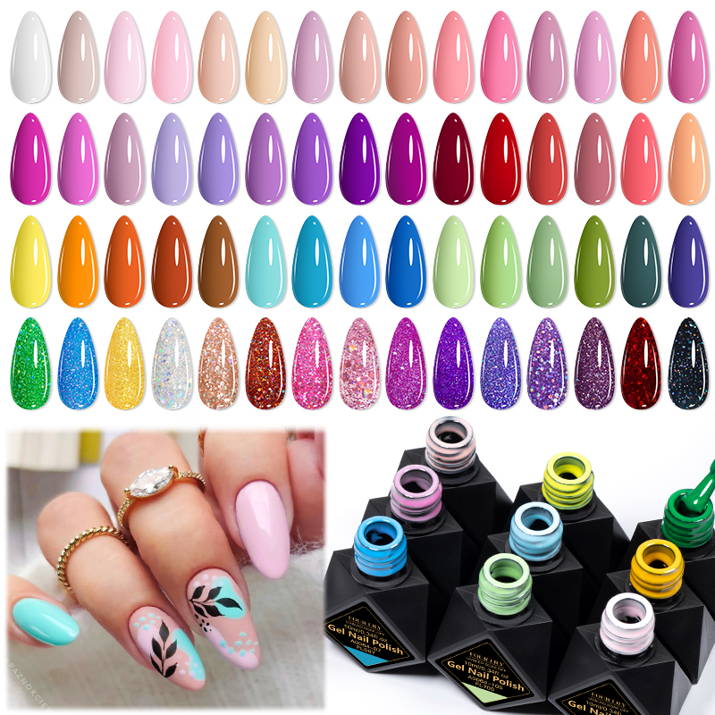 6Pcs/Set 10ML Gel Nail Polish  - Resin Glitter Pack のレビューと価格