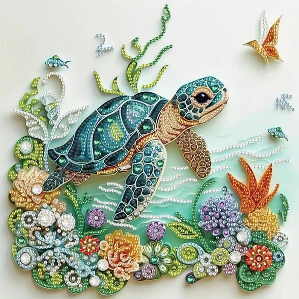 Sea Turtle Animal Diamond Pain - Resin Craft Kit のレビューと価格