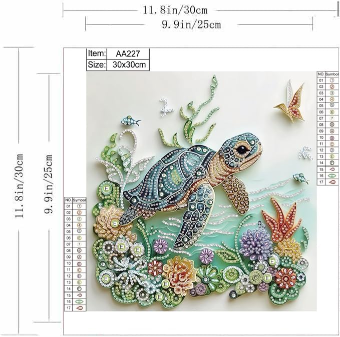 Sea Turtle Animal Diamond Pain - Resin Craft Kit のレビューと価格