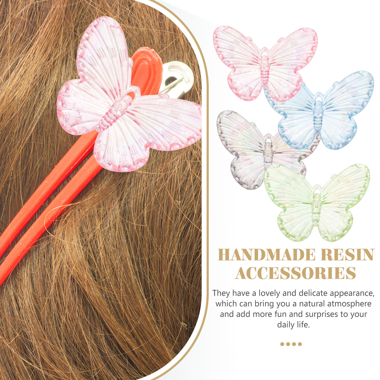 40Pcs Electroplated Butterfly  - Resin Craft Supplies のレビューと価格