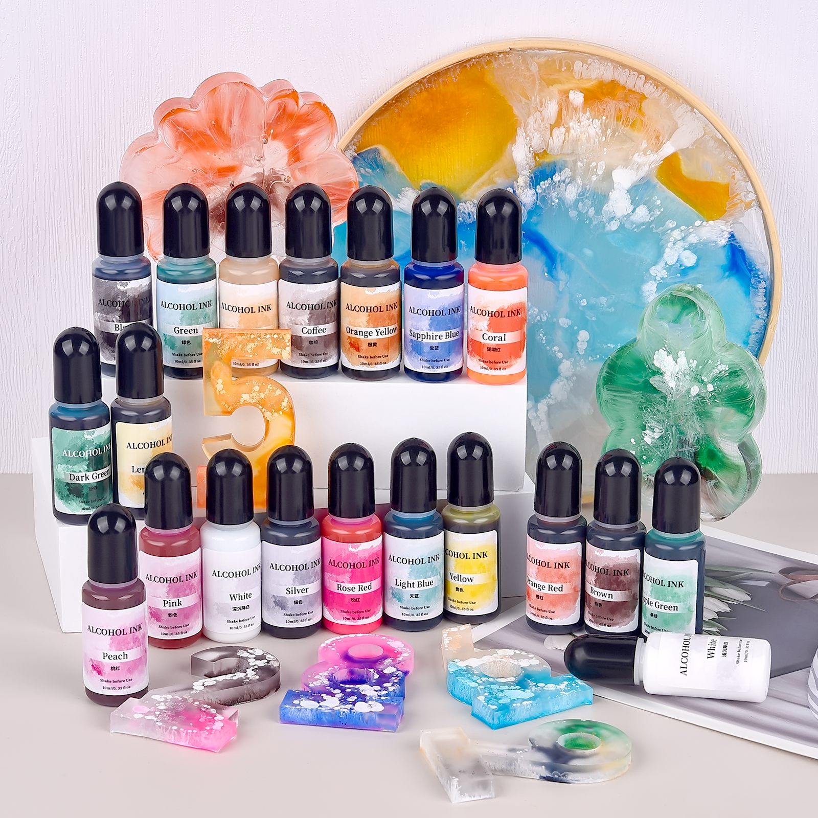 1set Art Ink Alcohol Epoxy Res - Resin Dye Alcohol のレビューと価格