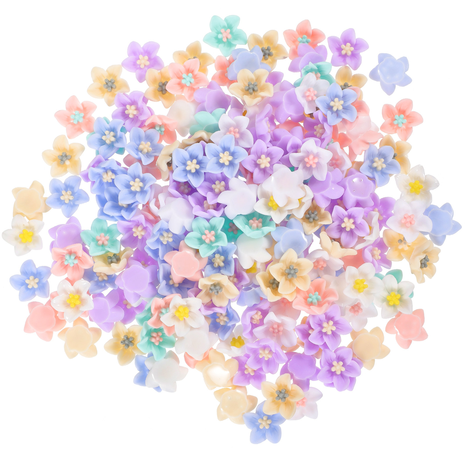200Pcs Tiny Flower Resin Charm - Resin Craft Supplies のレビューと価格