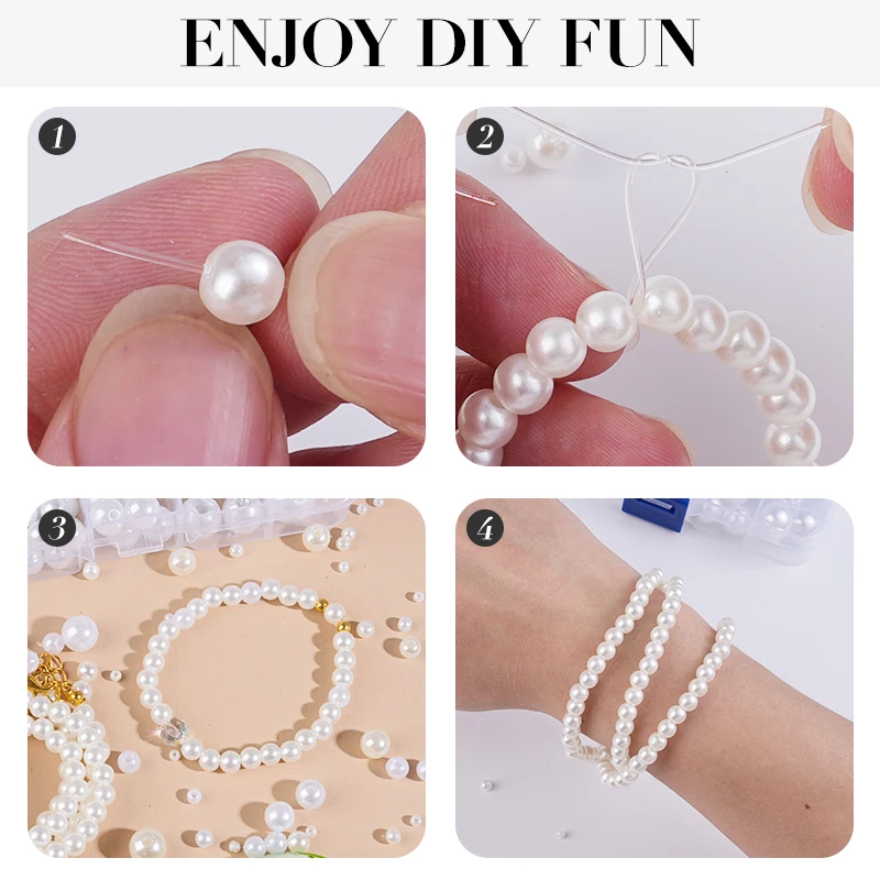 800pcs Artificial Faux Pearl R - Resin Craft Kit のレビューと価格