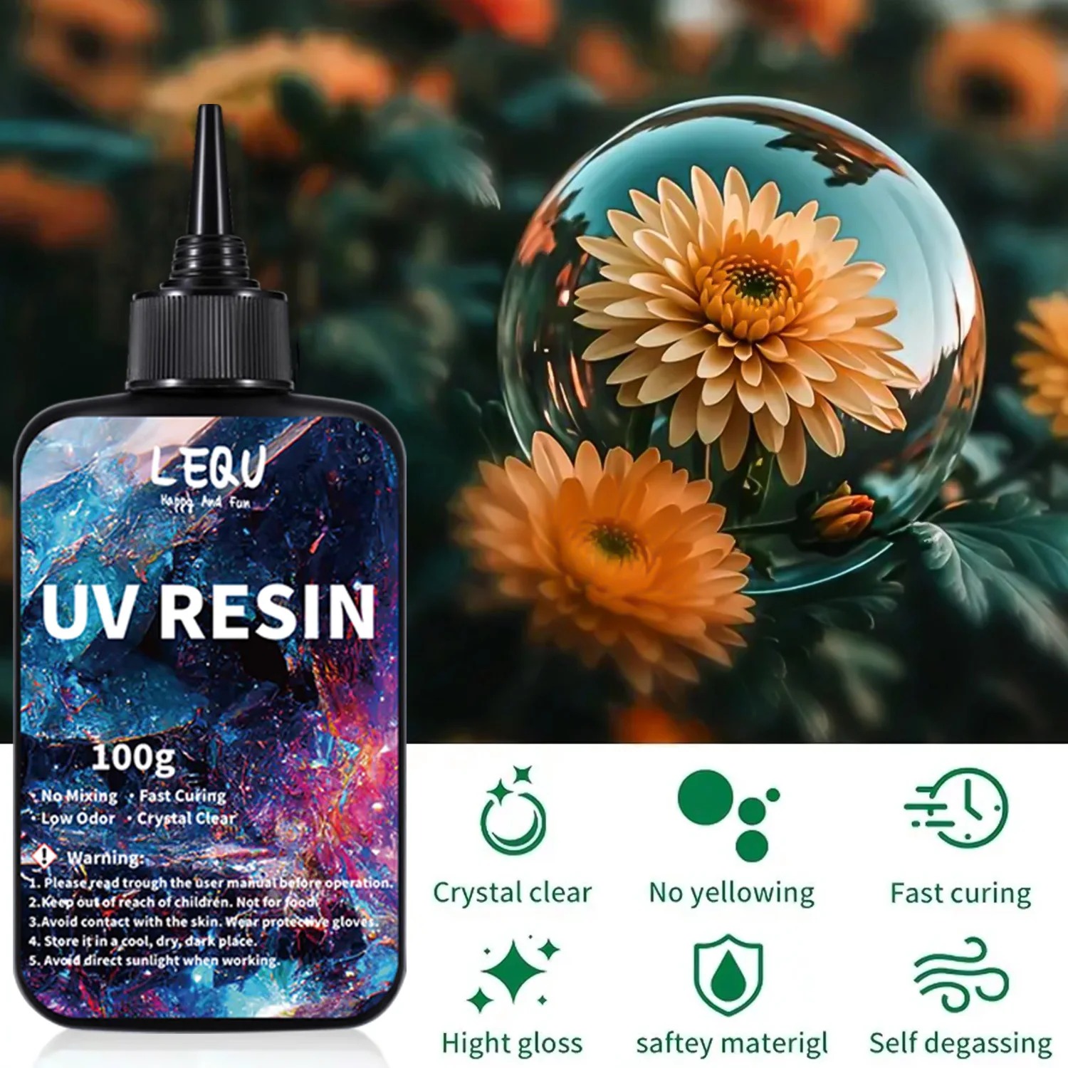 100g UV resin transparent hard - Epoxy Uv Resin Kit のレビューと価格