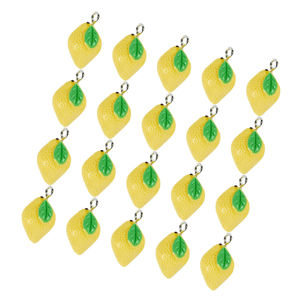 20Pcs Resin Lemon Charms Fruit - Crafting Resin のレビューと価格