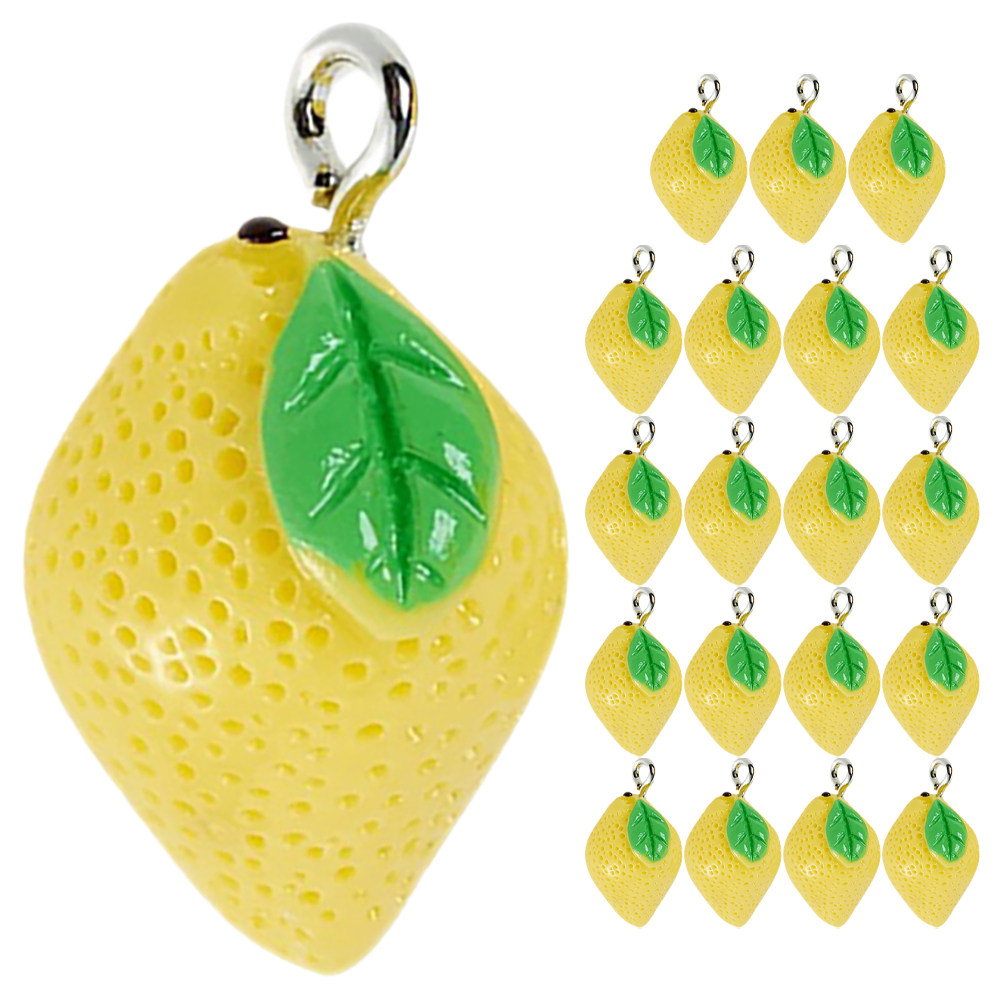 20Pcs Resin Lemon Charms Fruit - Crafting Resin のレビューと価格