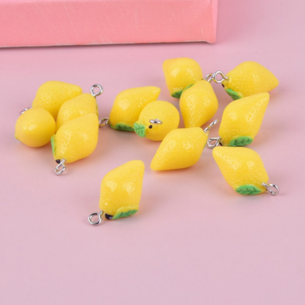 20Pcs Resin Lemon Charms Fruit - Crafting Resin のレビューと価格