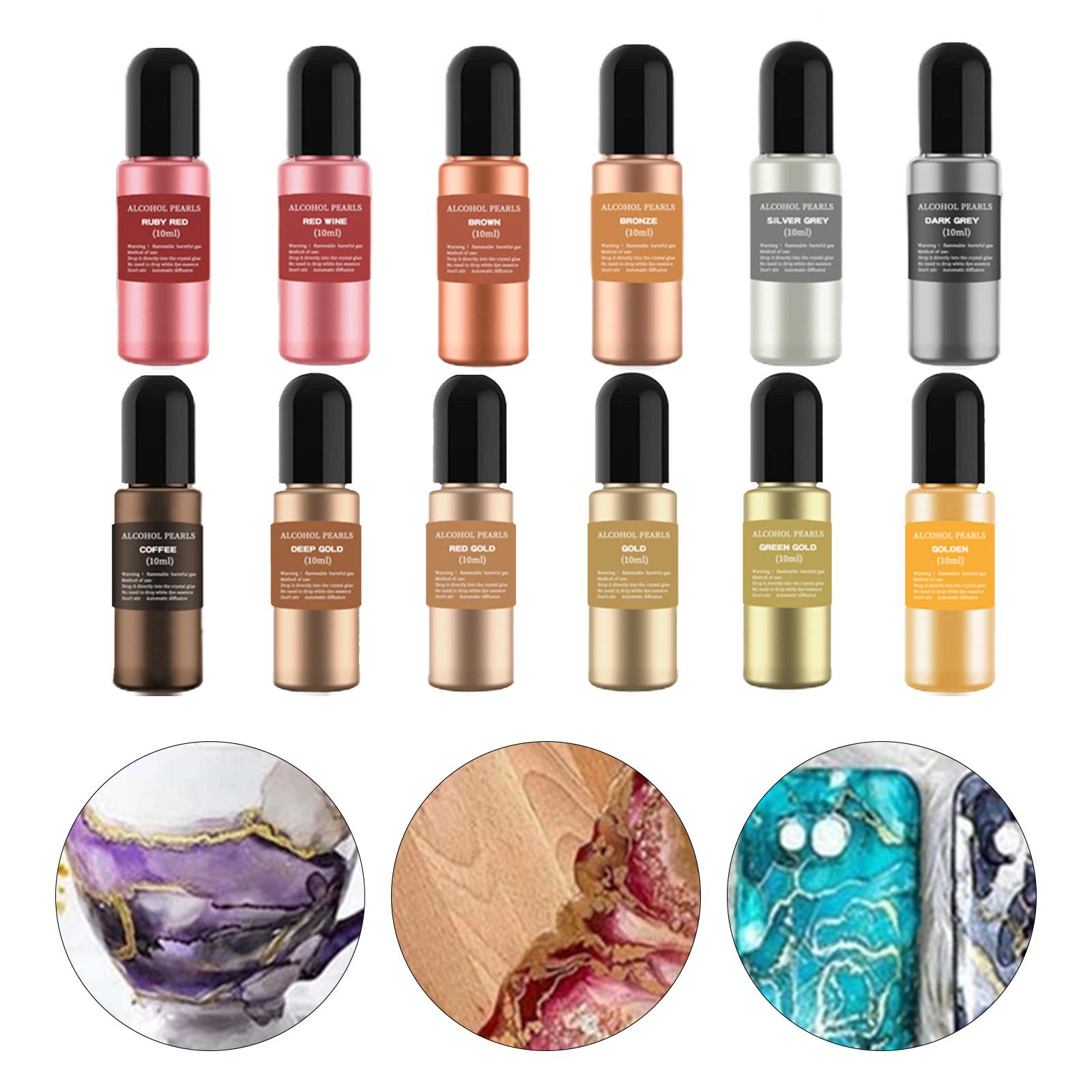 12 Bottles Metallic Alcohol In - Resin Dye Alcohol のレビューと価格