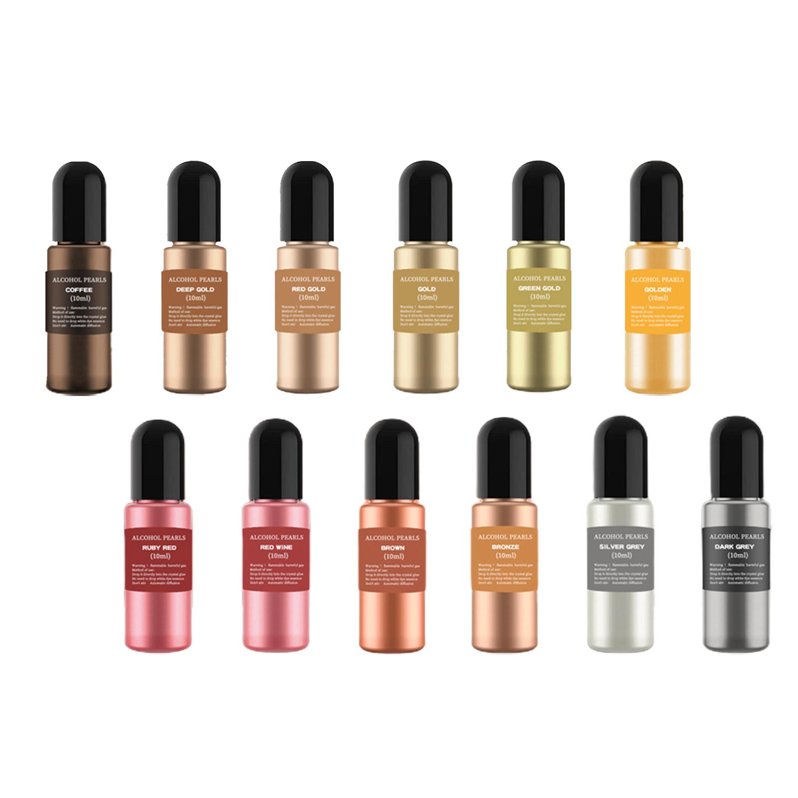 12 Bottles Metallic Alcohol In - Resin Dye Alcohol のレビューと価格