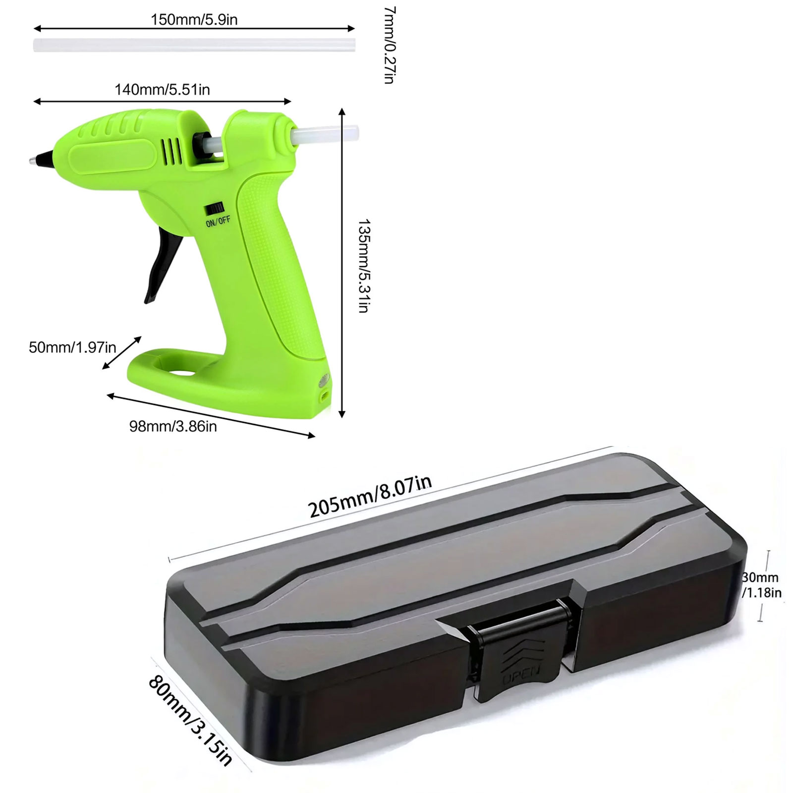 Cordless Hot Glue Gun (Fast-He - Heat Gun Small のレビューと価格