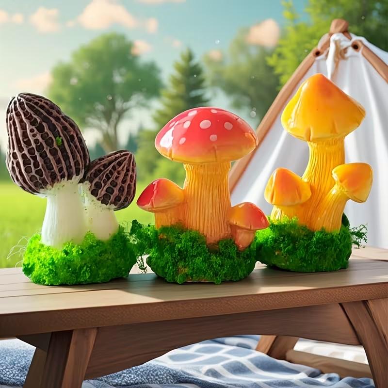 1 Set of 3pcs Artificial Mushr - Terrarium Moss Art のレビューと価格