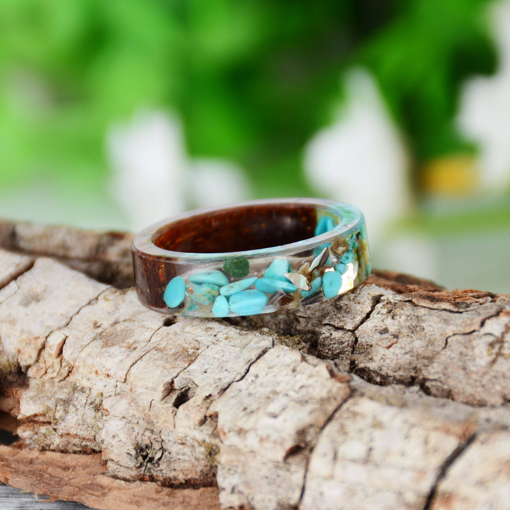 Creative Wooden Resin Ring for - Dried Flower Bulk のレビューと価格