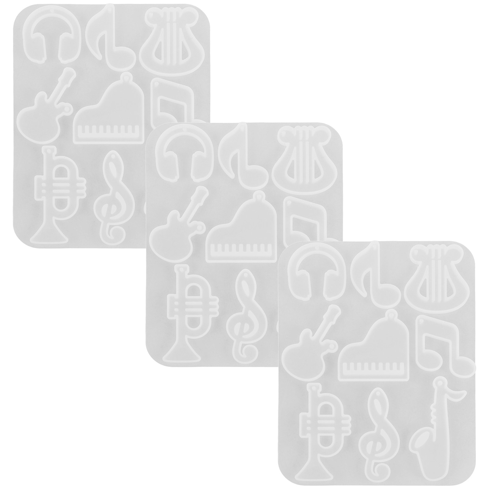 3Pcs Music Themed Silicone Mol - Resin Craft Workshop のレビューと価格