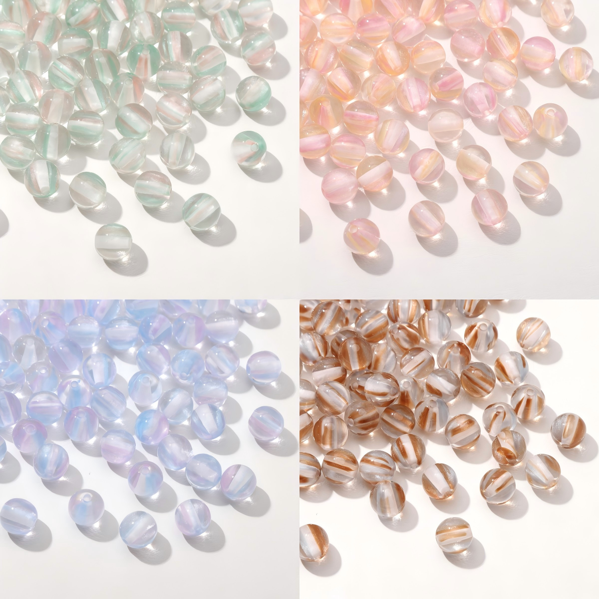 8mm 100Pcs Colorful Round Resi - Resin Craft Material のレビューと価格