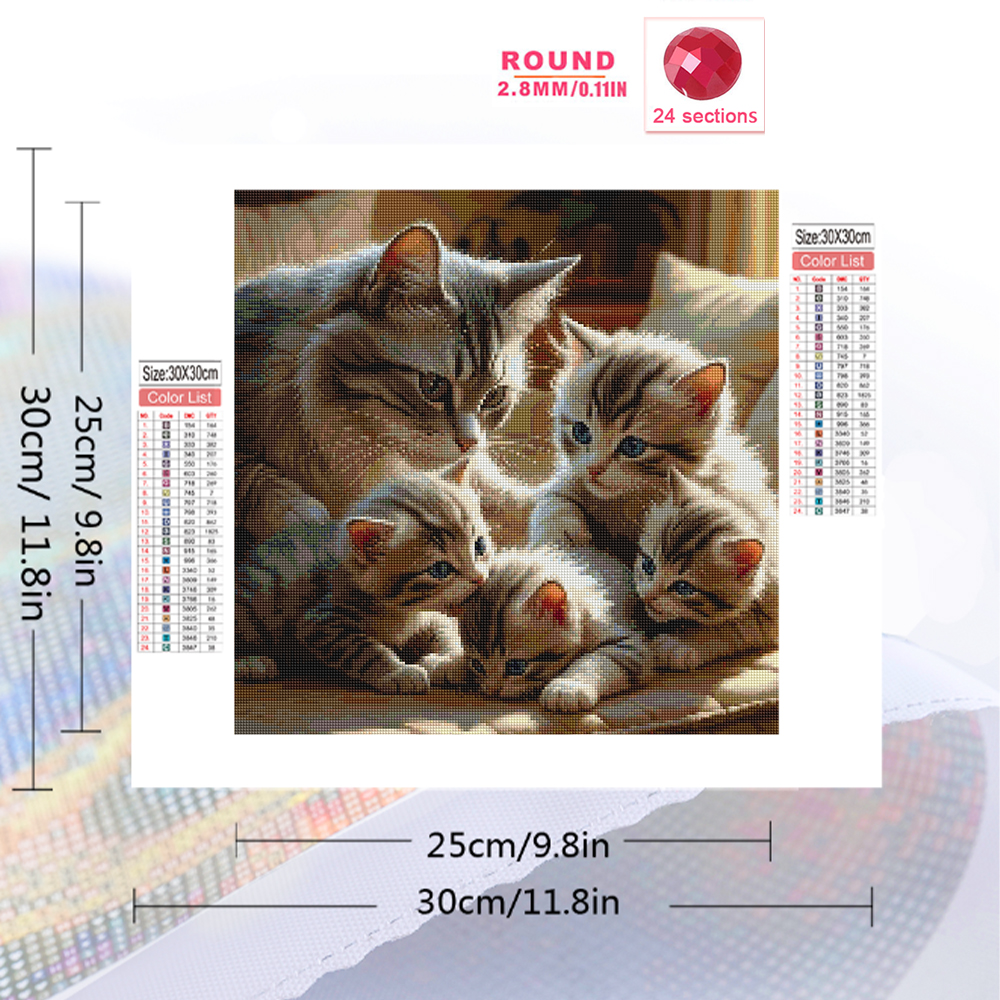 Momoart DIY Diamond Mosaic Cat - Resin Craft For Beginners のレビューと価格