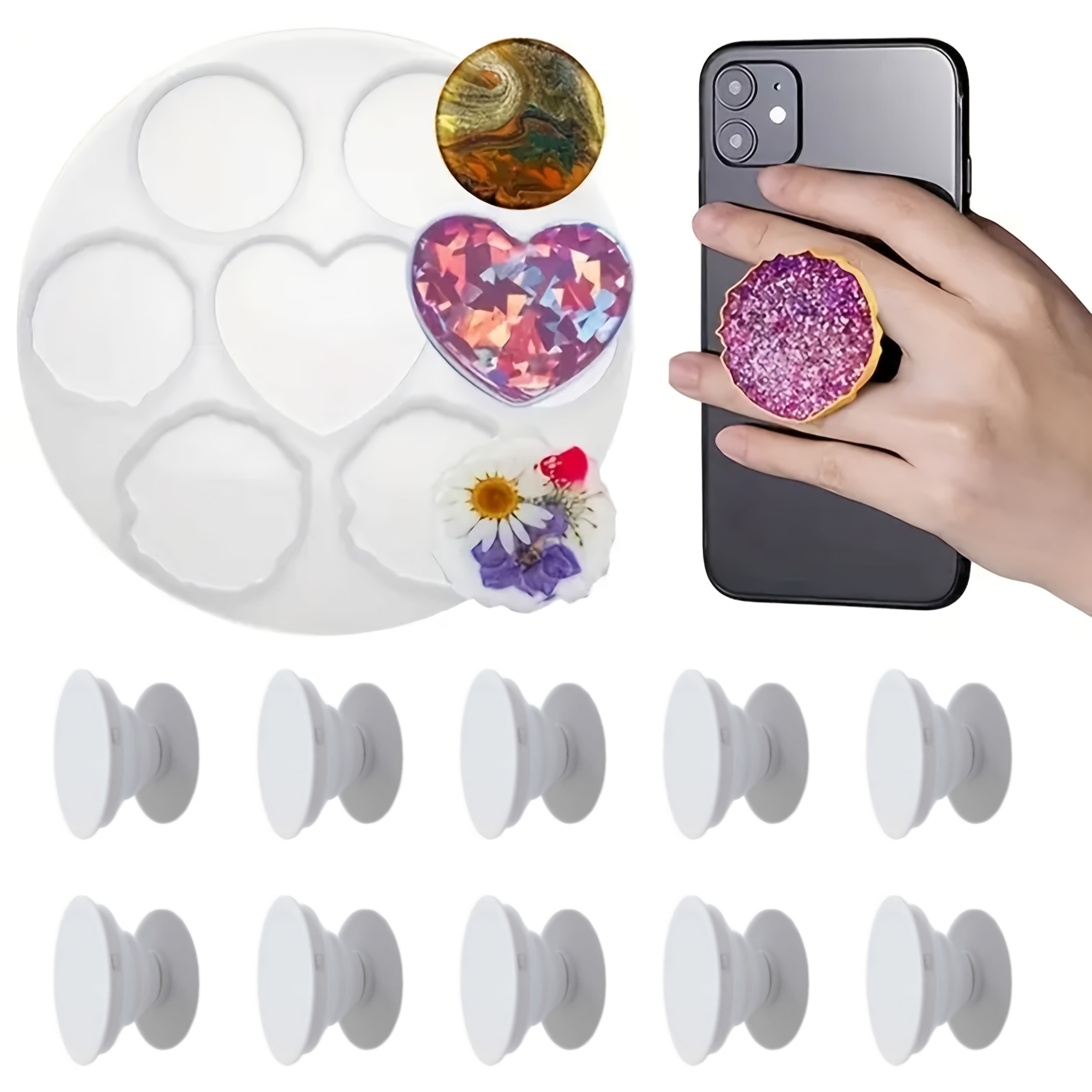 11Pcs, Irregular Phone Holder  - Serving Tray Mold のレビューと価格