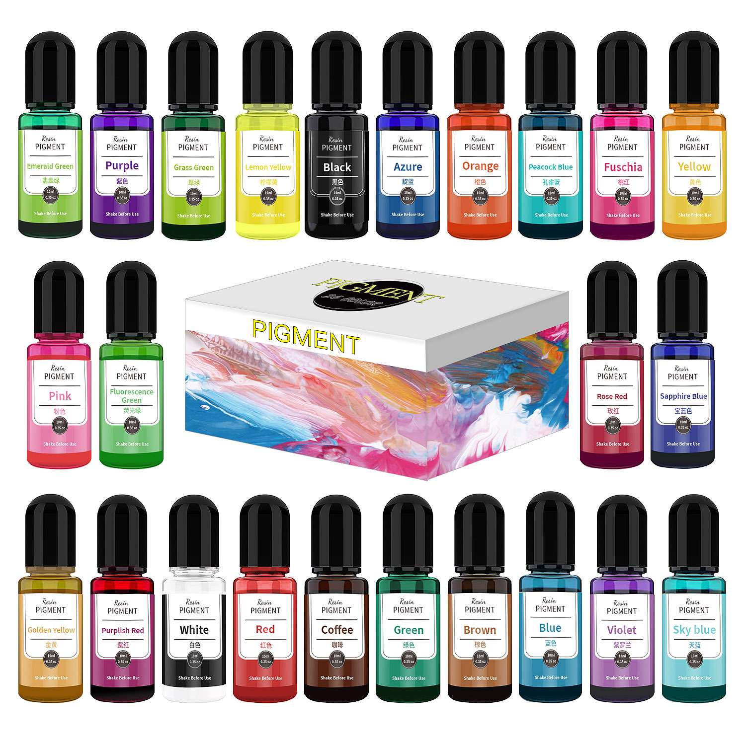24/30 Colors Set 10ml Epoxy Re - Resin Dye Alcohol のレビューと価格