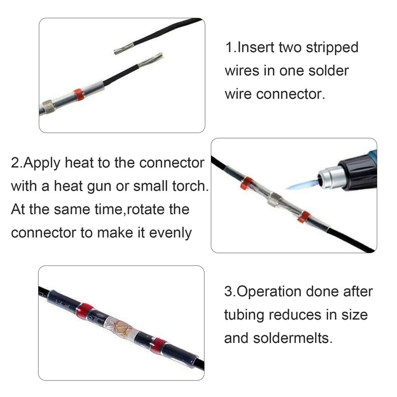 800pcs Solder Seal Wire Connec - Heat Gun Small のレビューと価格