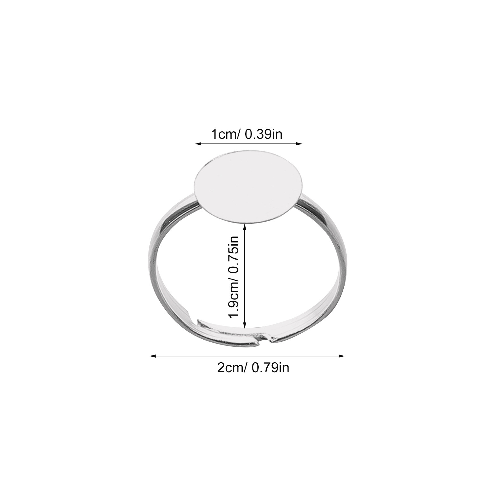 20Pcs Adjustable Blank Ring Fi - Resin Craft Supplies のレビューと価格