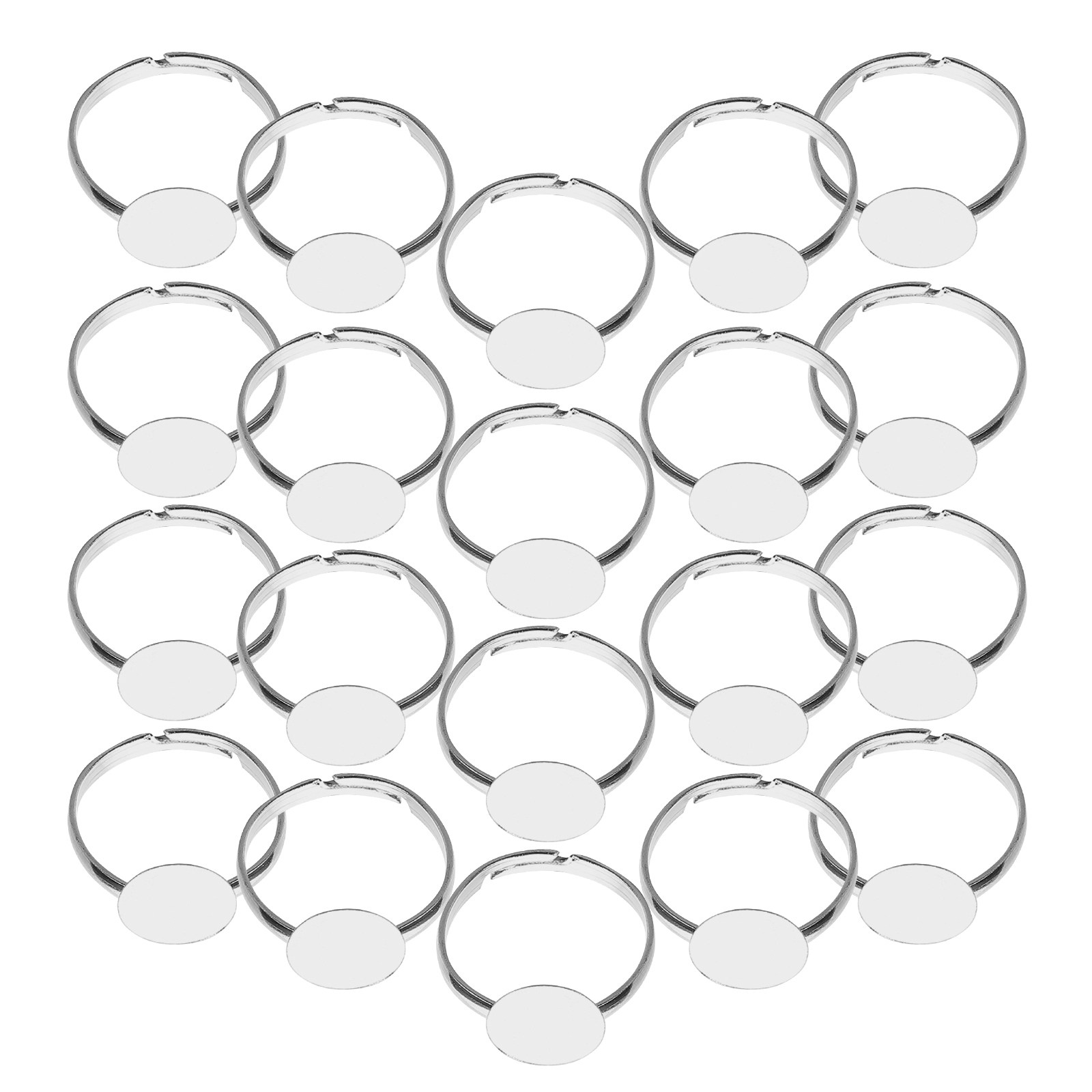 20Pcs Adjustable Blank Ring Fi - Resin Craft Supplies のレビューと価格