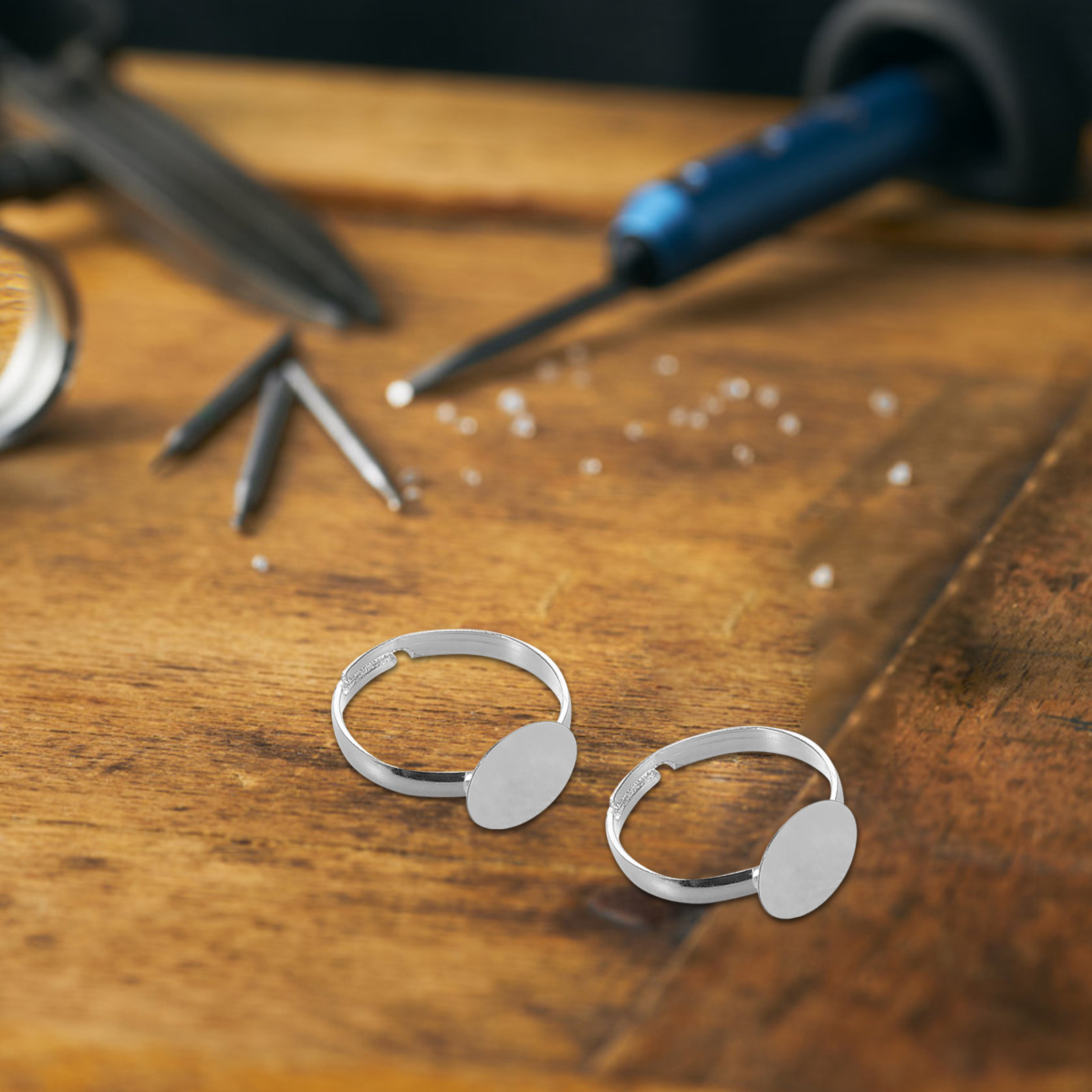 20Pcs Adjustable Blank Ring Fi - Resin Craft Supplies のレビューと価格