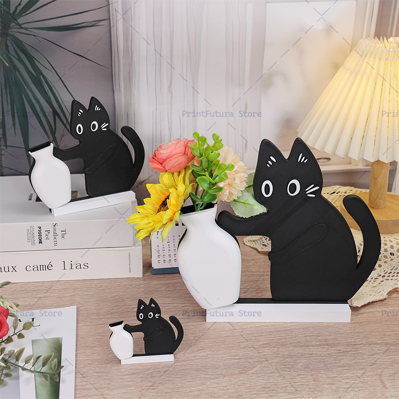3D Printed Naughty Kitten Vase - Dried Flower Bulk のレビューと価格