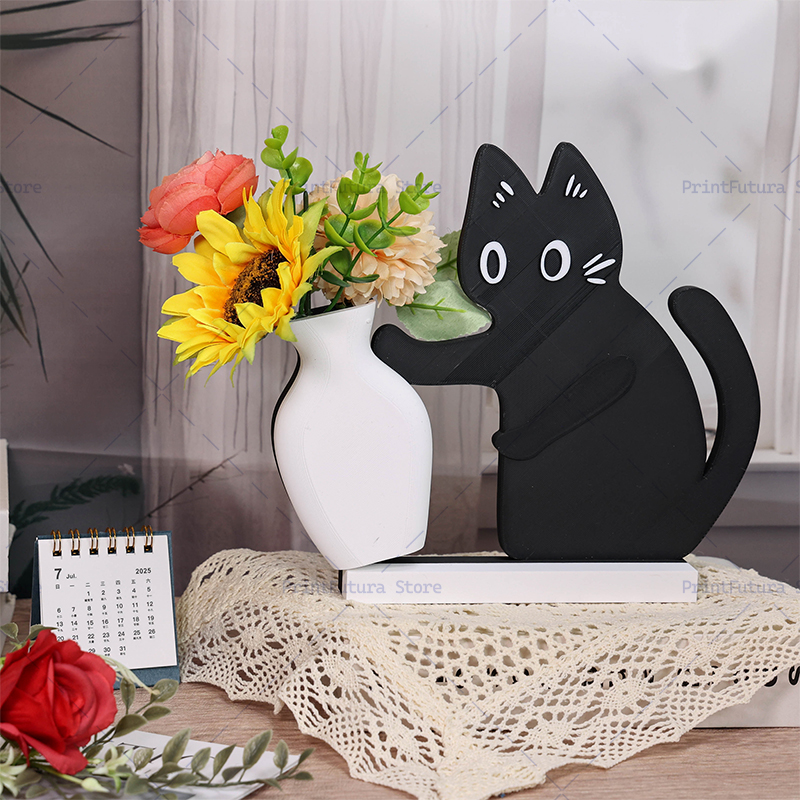 3D Printed Naughty Kitten Vase - Dried Flower Bulk のレビューと価格