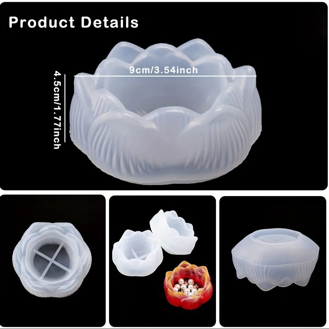 1pc DIY Lotus Flower Silicone  - Flower Preservation Resin のレビューと価格