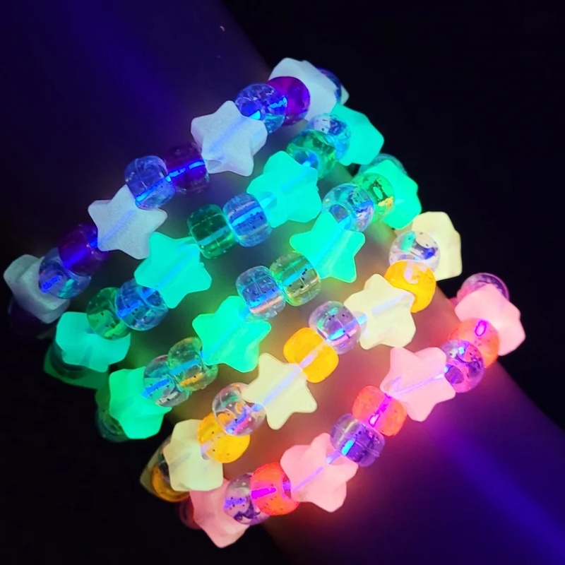 5 Glow star kandi bracelet set - Resin Glitter Pack のレビューと価格