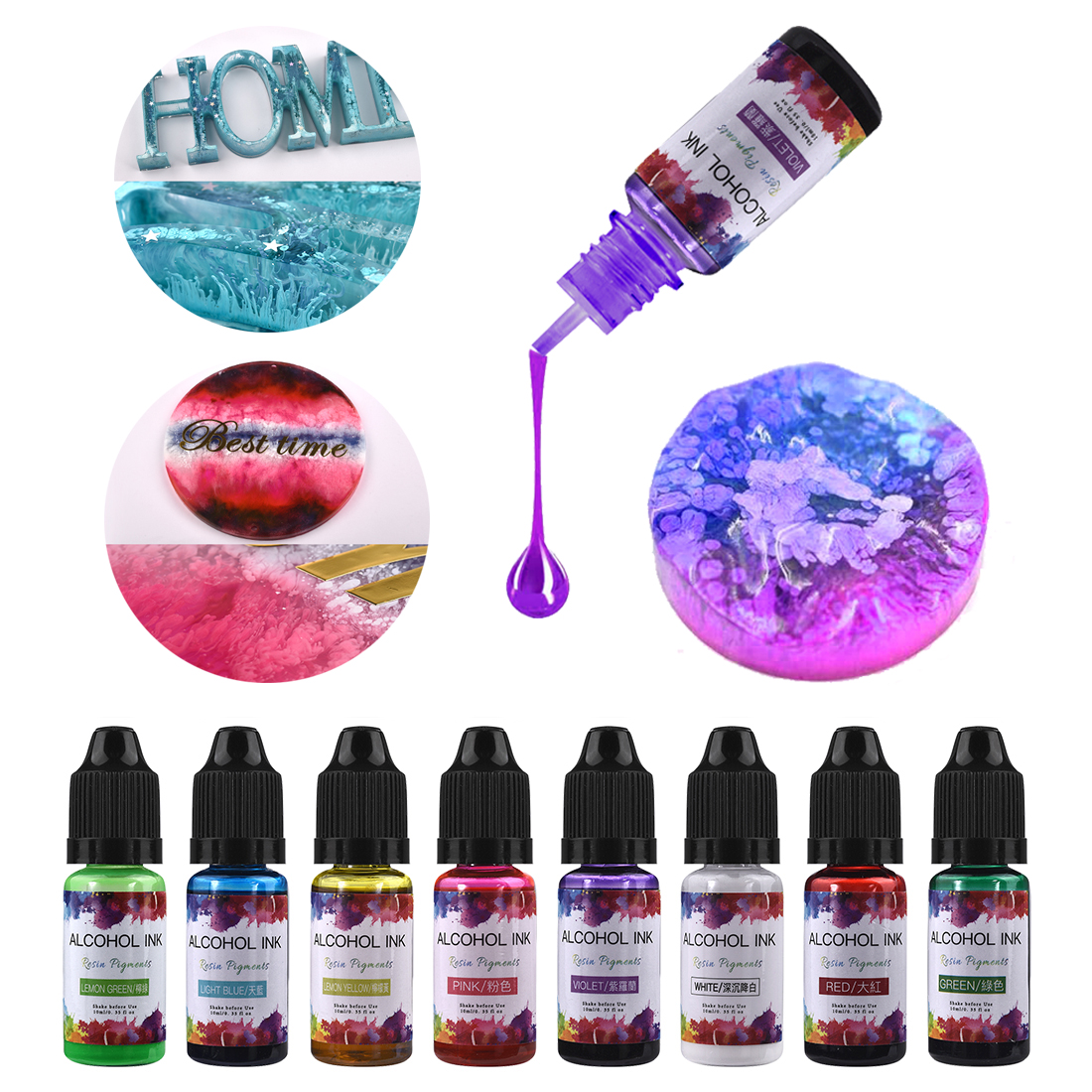 10ml/15ml Art Ink Alcohol Resi - Resin Dye Alcohol のレビューと価格