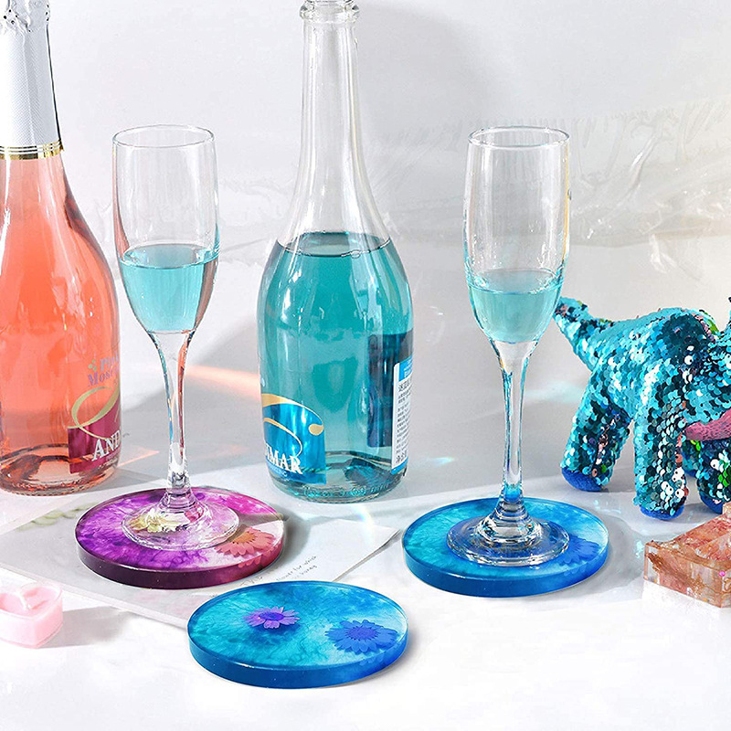 Round Square Coaster Silicone  - Resin Ocean Wave Mold のレビューと価格
