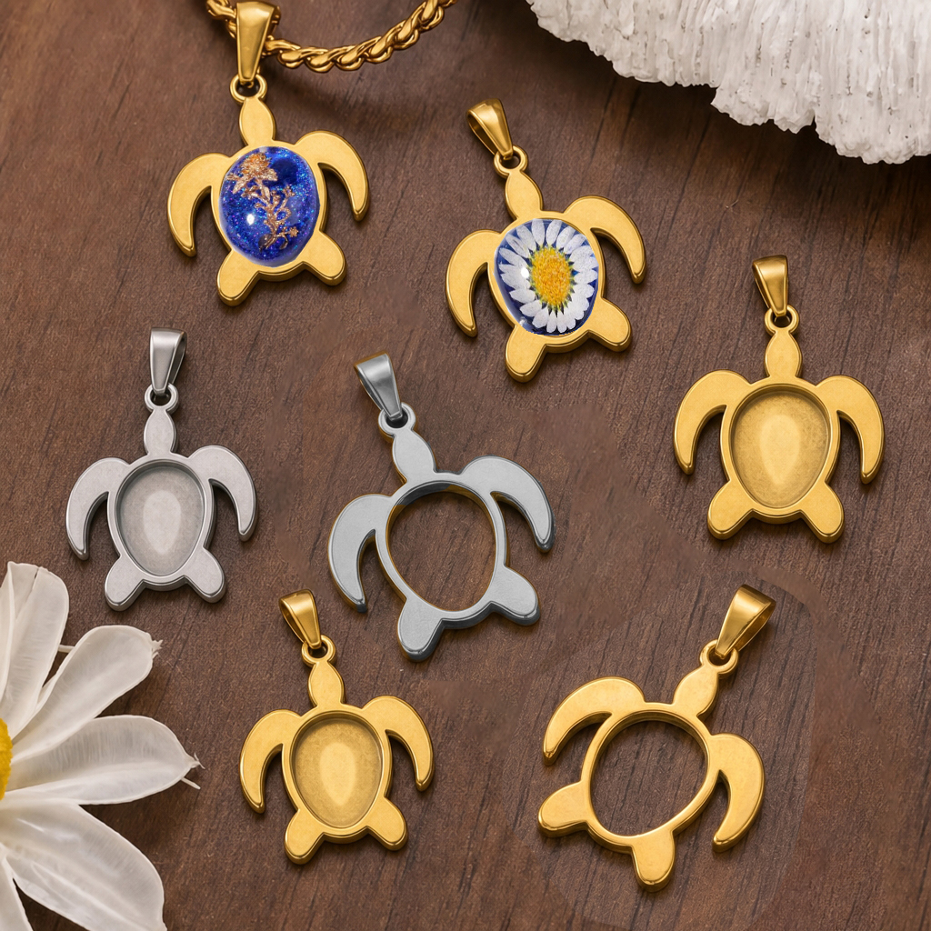 5pcs Stainless Steel Turtle Pe - Resin Craft Projects のレビューと価格