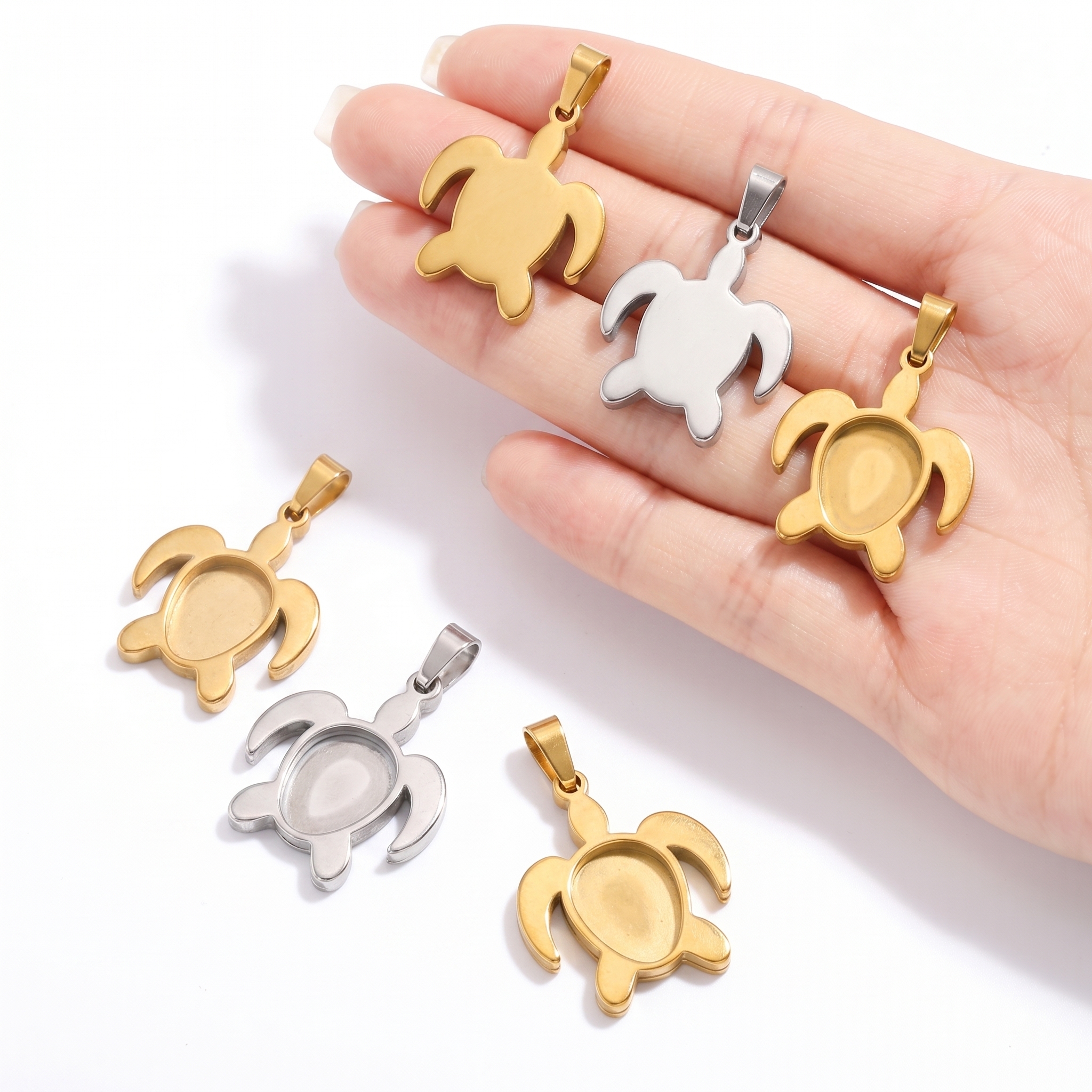 5pcs Stainless Steel Turtle Pe - Resin Craft Projects のレビューと価格